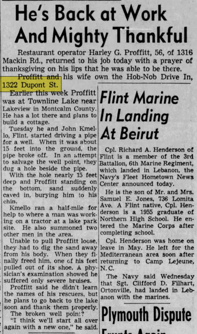 Hob Nob Drive-In - Jul 17 1958 Article (newer photo)